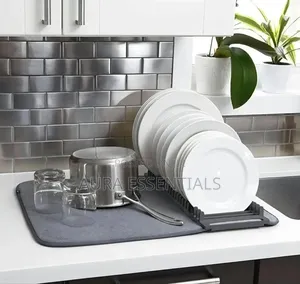 Microfiber Dish Drying Mat with Rack