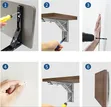 18" Heavy-Duty Folding Shelf Brackets - 3