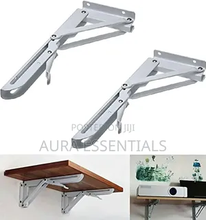 10" Heavy-Duty Metal Folding Shelf Brackets (Pair)