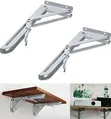10" Heavy-Duty Metal Folding Shelf Brackets (Pair) - 1