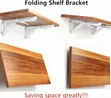 10" Heavy-Duty Metal Folding Shelf Brackets (Pair) - 2