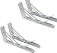 10" Heavy-Duty Metal Folding Shelf Brackets (Pair) - 3