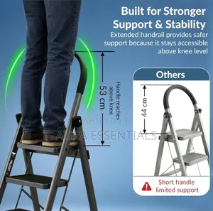 6-Step Foldable Aluminium Ladder with Anti-Skid Steps