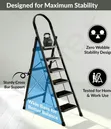 6-Step Foldable Aluminium Ladder with Anti-Skid Steps - 3