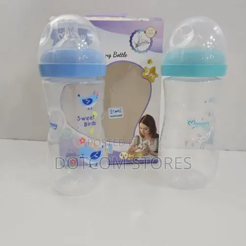 Mom Easy Two Pack 330ml Baby Bottles - 6 Months+ (Blue, Green) - 1