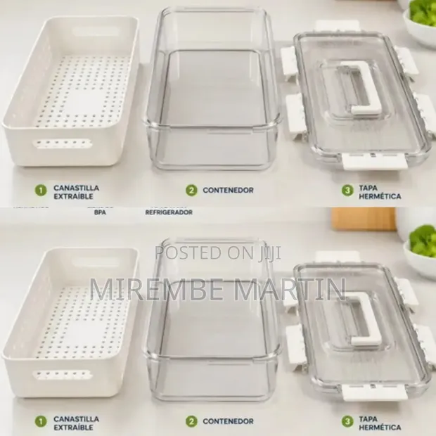 Transparent Acrylic Storage Box with Lid (34x17x15 cm) - 1