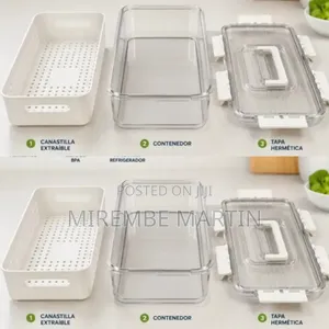 Transparent Acrylic Storage Box with Lid (34x17x15 cm)