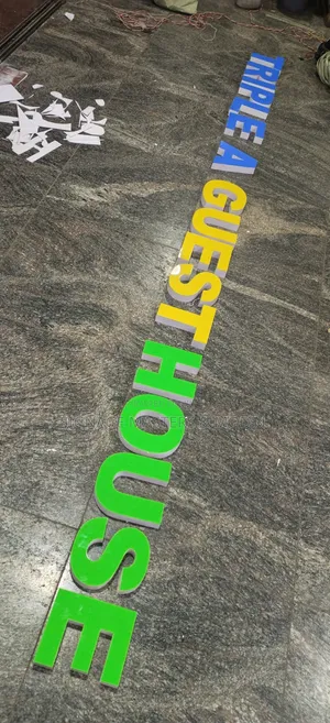 3D Colored Letters with LED Lights