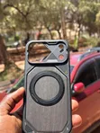 Protective Metal Wooden Phone Case - 2