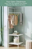 Multi-Function Corner Coat Rack - Floor Standing - 1
