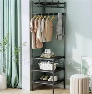 Multi-Function Corner Coat Rack - Floor Standing
