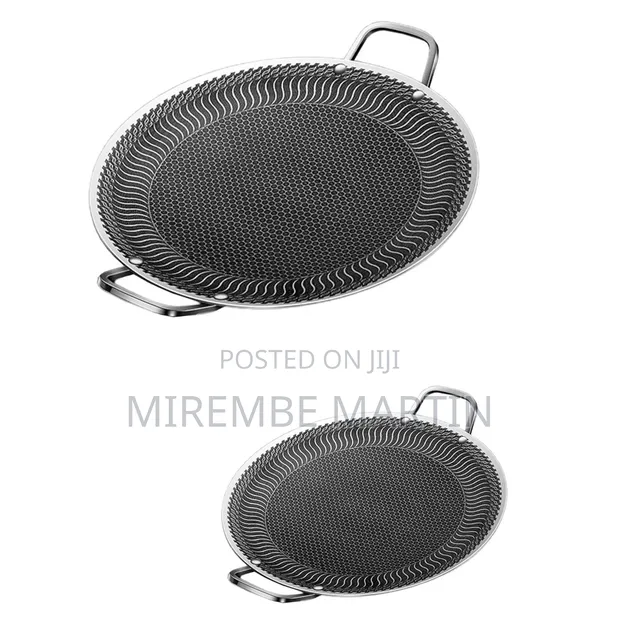 Outdoor Baking Tray Frying Pan BBQ Grill with Stainless Steel Handle - 1