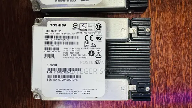 1.92TB Toshiba SAS SSD 2.5 Inch - 1