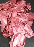 100 Pcs Rose Pink 12 Inch Chrome Metallic Balloons - 2