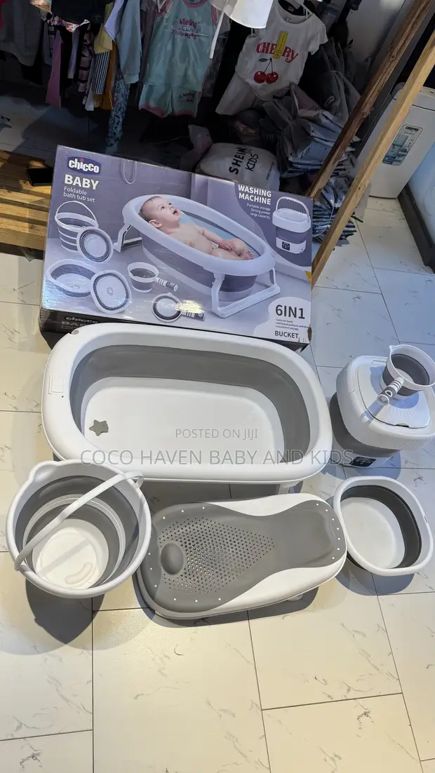 6-in-1 Foldable Baby Basin Set - 1