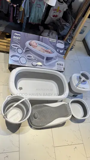 6-in-1 Foldable Baby Basin Set