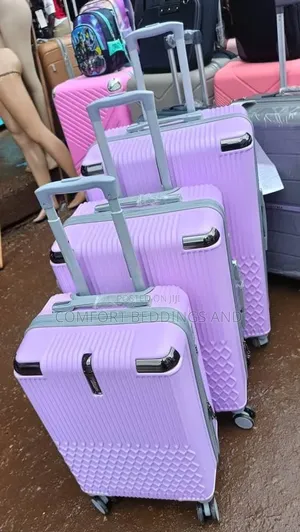 Plastic Suitcase Set - Light Purple