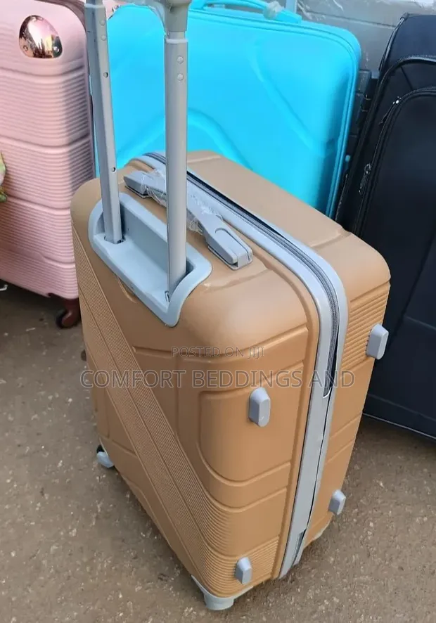 Large Rubber Suitcase - Brown - 1