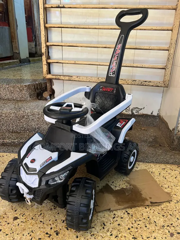 Rechargeable Push Car with Remote - White - 1