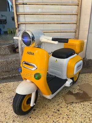 Akina Kids' Rechargeable Motorcycle - Yellow