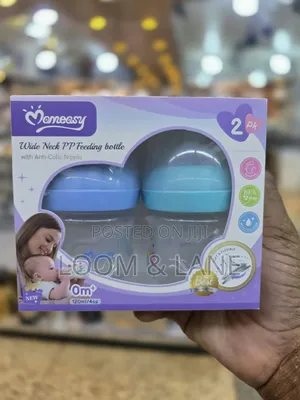 2pcs Momeasy 120ml Wide-Neck Anti-Colic Feeding Bottles