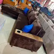 Brown Lined L Sofa Set - Senana Hypermarket - 2