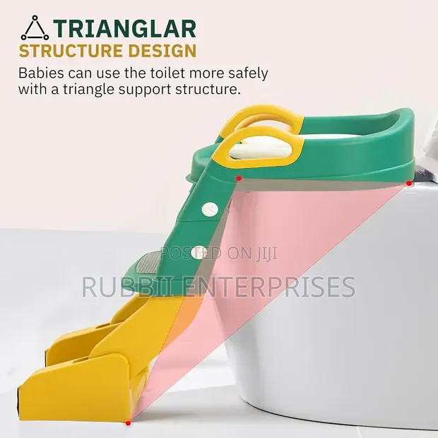 3-in-1 Toilet Ladder - Green/Yellow - 1
