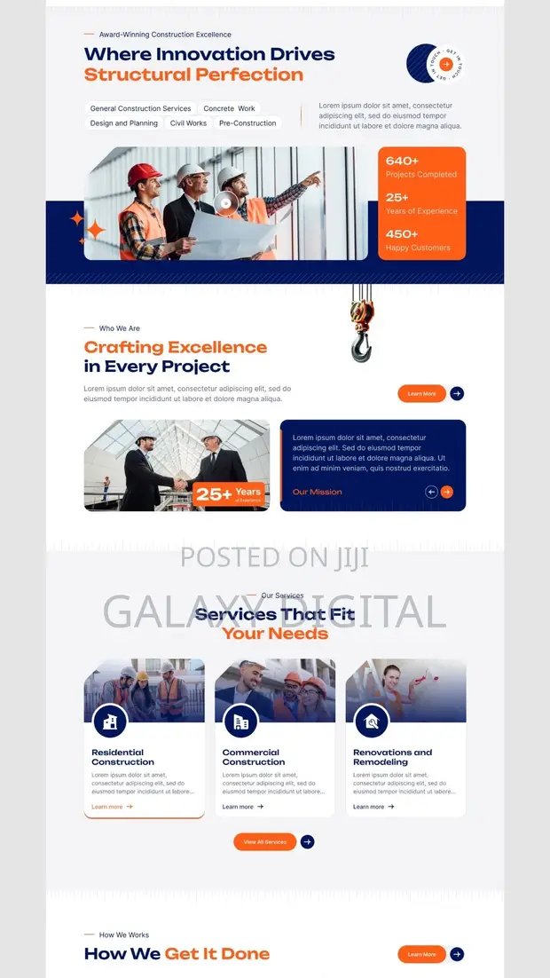 Construction Company Website Design Uganda - 1