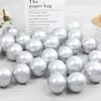 12-inch Pearl Latex Silver Balloon - 1