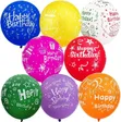 100Pcs "Happy Birthday" Printed Latex Balloons - 1