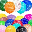 100Pcs "Happy Birthday" Printed Latex Balloons - 2