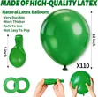 100 Pcs Dark Green Latex Party Balloons (12 Inch) - 2