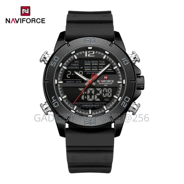 Naviforce Titan Black NF9253T Analog-Digital Sports Watch - 1