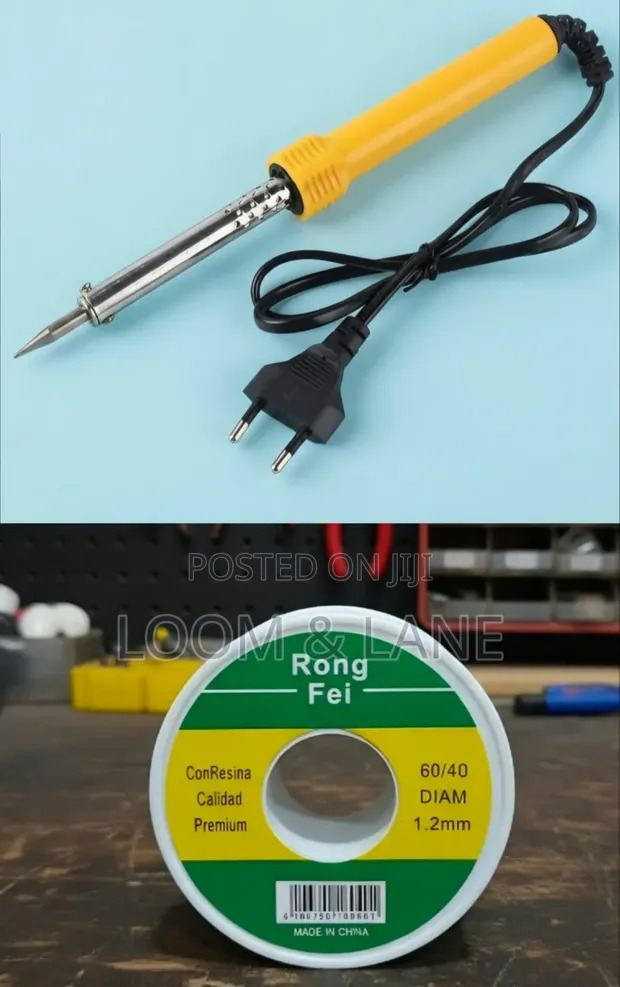 2-in-1 Electric Soldering Iron with Solder Wire - 1
