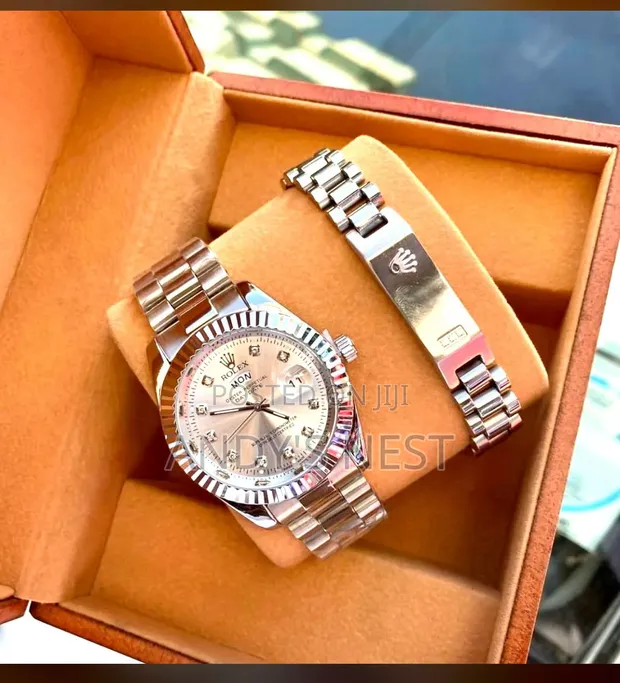 Unisex Rolex Watch with Bangle - 1