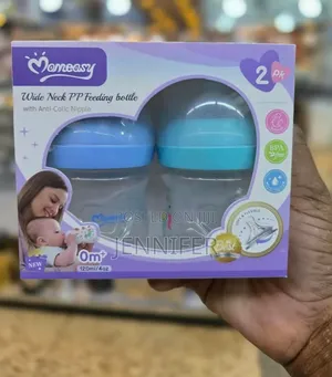 2pcs Momeasy 120ml Wide-Neck Anti-Colic Feeding Bottles