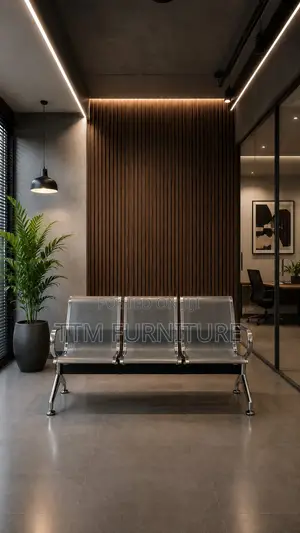 3-Seater Waiting Chair - Grey