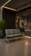 3-Seater Waiting Chair - Grey - 2