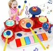 2-in-1 Musical Toy: Piano Keyboard & Drum Set - 3