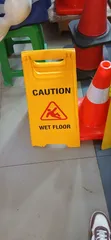 Ace-Tek Plastic A-Frame Caution Wet Floor Safety Sign - 2
