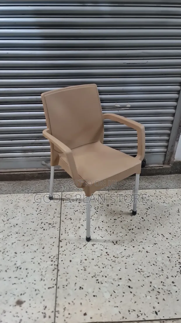 Multi-Plained Plastic Dining Chairs (Set of 4) - 1