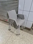 Outdoor Indoor Metal Stands Plastic Armrest Chairs - 3