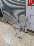 Outdoor Indoor Metal Stands Plastic Armrest Chairs - 4
