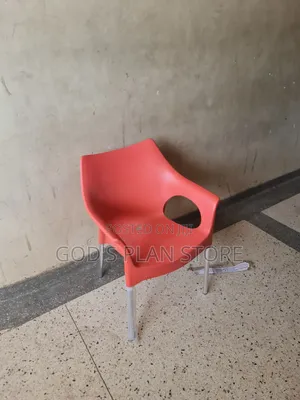 Red Steel Legs Plastic Dining Chairs (Set of 4)