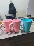 Large Handle Plastic Cups - 12 Pieces - 1