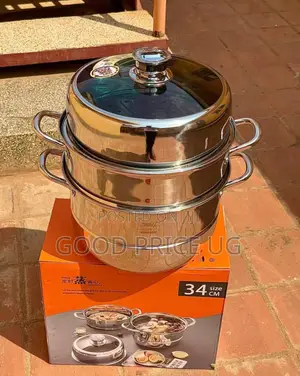 34cm 3-Tier Stainless Steel Food Steamer Pot Set
