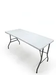 6ft White Foldable Plastic Table - 1