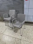 Brand New Heavy Duty Outdoor Plastic Chairs with Armrests - 1