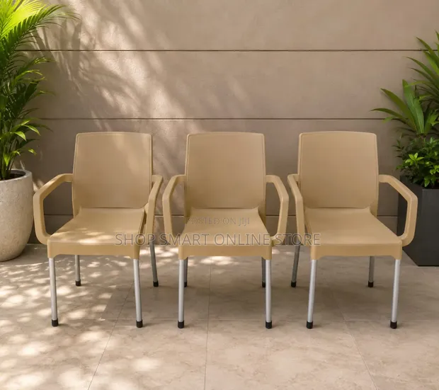 Brand New Plastic Chairs with Armrests - 1
