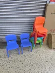 Kindergarten Kids Plastic Chairs - Blue - 2